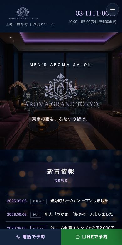 アンサンブル型のスマホ表示